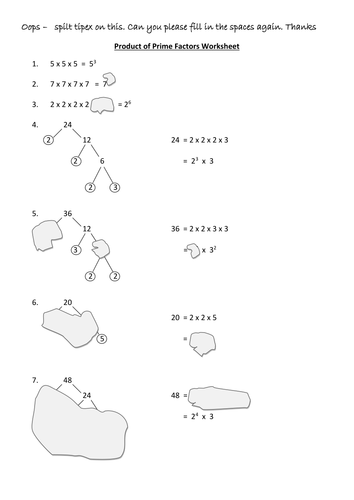 Revision for Product of Prime Factors