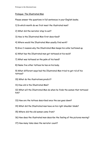 CAMBRIDGE IGCSE The Illustrated Man Ray Bradbury 1