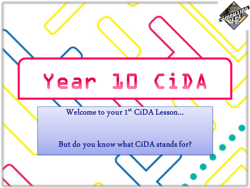 CiDA 2012 - Unit 1 Developing Web Products: L1-3