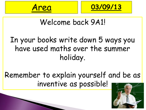 Surface Area and Area