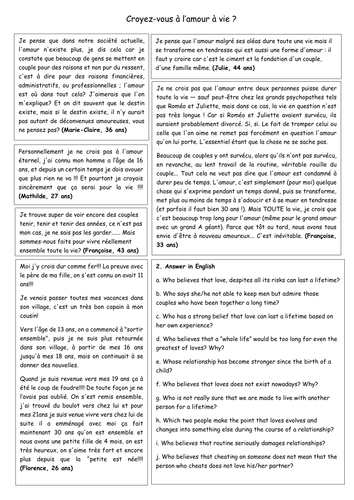 KS5 - Relationships (reading comprehension)