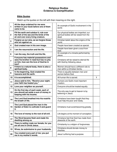 Evidence and Exemplification