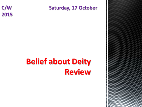 Belief about Deity: Review