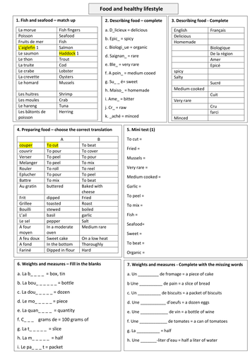 GCSE food - general recap