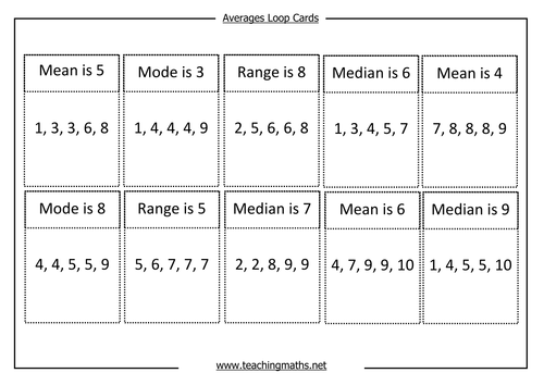 Printables Mean Mode Median Range Worksheet averages mode median mean and range by teachingmaths teaching resources tes