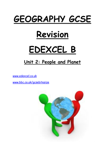 People & Planet Revision Checklist (Edexcel B)