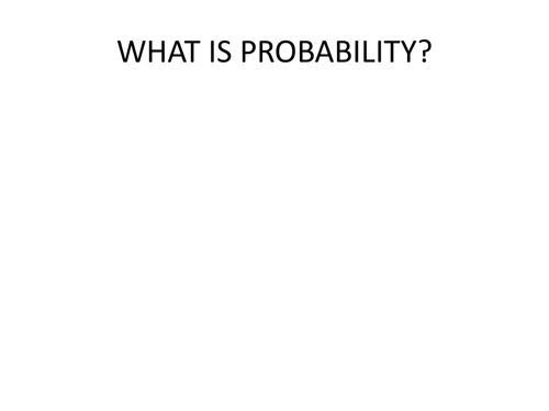 Introduction to Probability | Teaching Resources