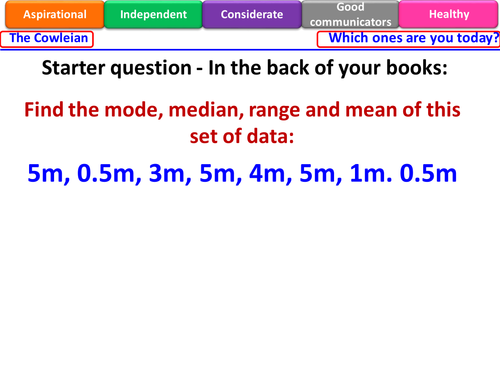Comparing data using averages and range olympics