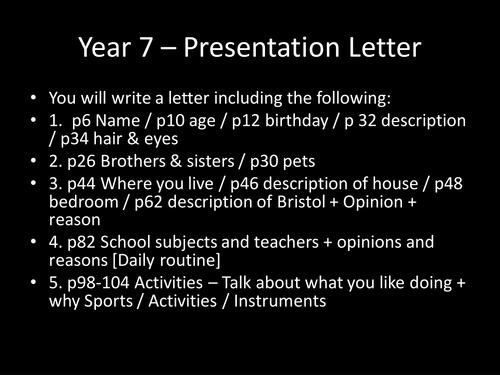 Expo 1 Module 6: KS3 French writing, reading tasks