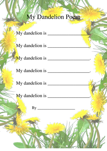 Dandelion poems