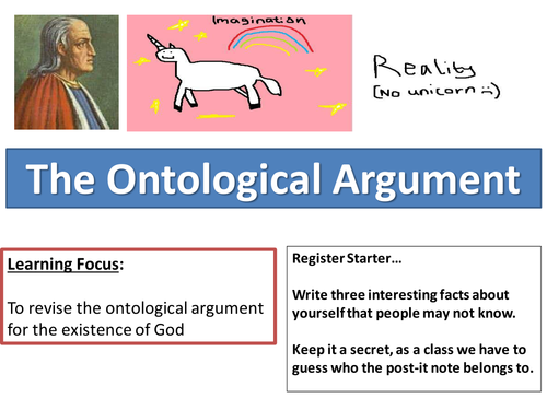 The Ontological Argument Revision lesson