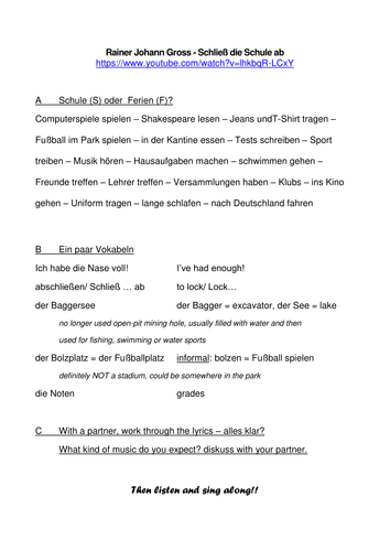 Endlich Ferien - song