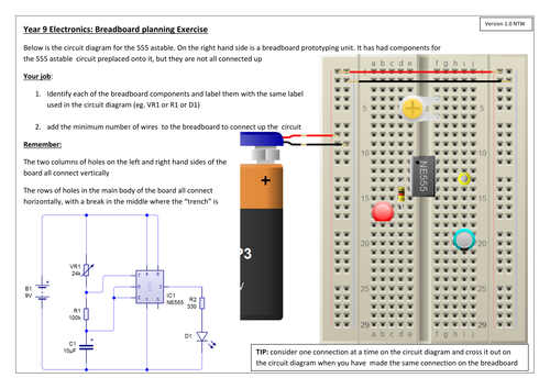 year 9 555 monostable/astable project