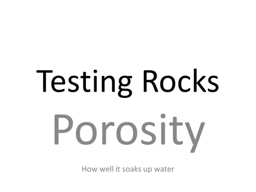 Porosity in rocks