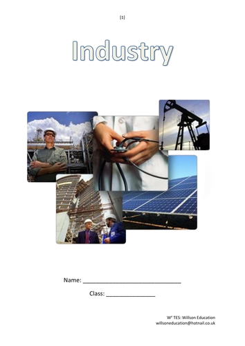 Industry: KS3 / KS4 geography work book