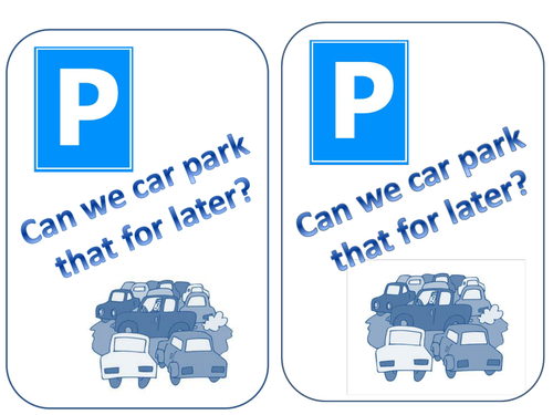 Car-park that for later: thinking skills poster