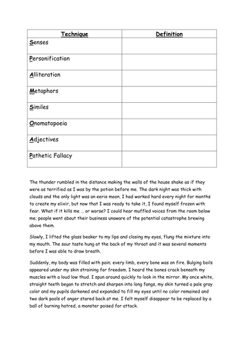 Jekyll and Hyde Themed Creative Writing