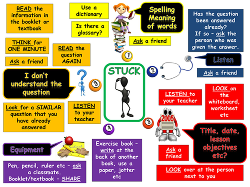 Independent Learner Stuckboard - teacher break!