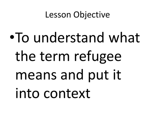 Year 7 Refugee Boy SOW