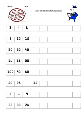 number sequences for year 1 by allentsui teaching