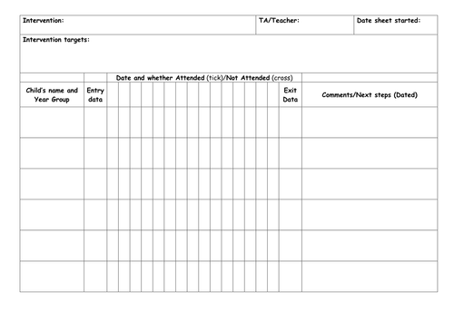 kindergarten math tutorial Record bird for molly Intervention Sheet 6 weeks by