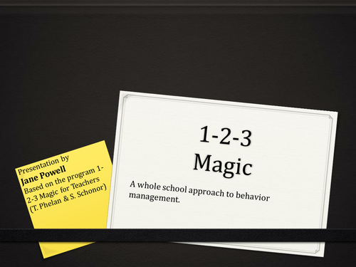 Presentation for staff 1-2-3 Magic