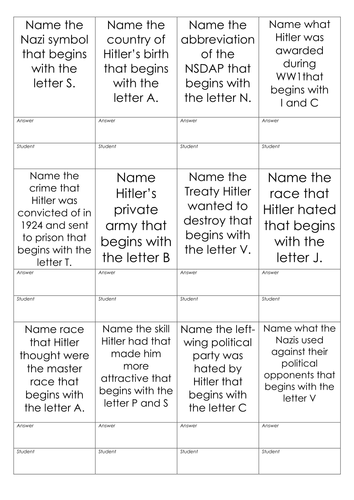 Nazi Bingo the early years