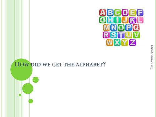 How did we get the alphabet