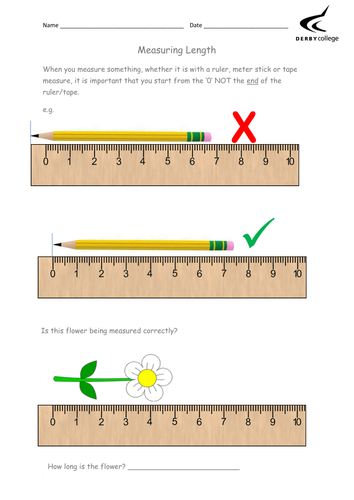 Simple measuring length worksheet by littleprettythings - Teaching