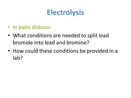 C2 5.4 Electrolysis