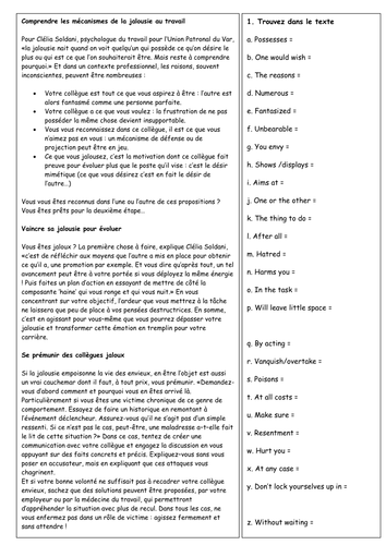 KS5 - The world of work (reading comps)