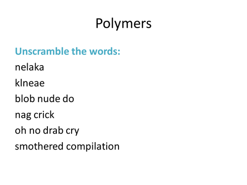 C1 5.2 Making polymers from alkenes