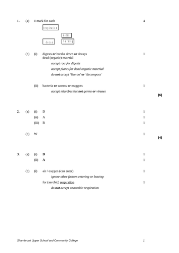 B1 5.4 Carbon Cycle