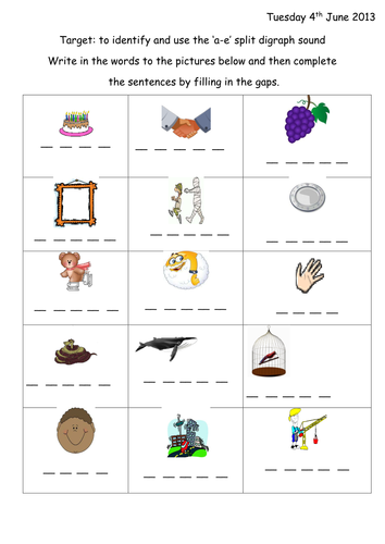 a e split digraph worksheet by joop09 teaching resources tes