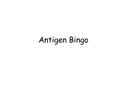 Antigen Bingo