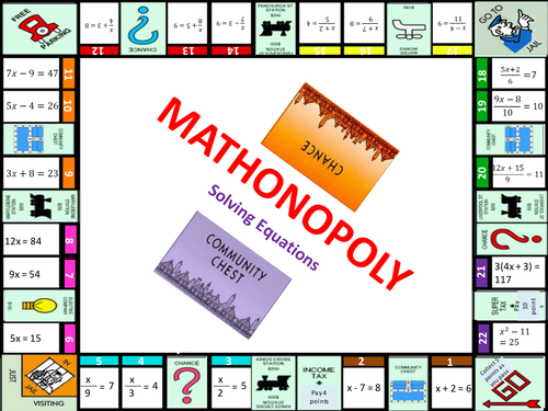 Mathonopoly - Solving Equations