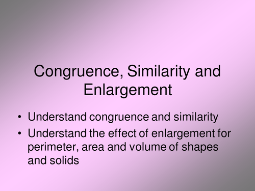 Congruence, Similarity and Enlargement Quiz