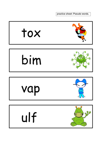 Pseudo and real words for phonics screening check | Teaching Resources