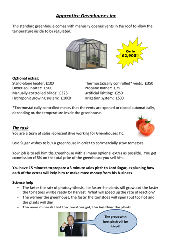 Greenhouses - The apprentice