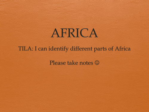 Africa terrain powerpoint