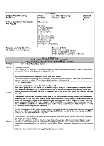 Crime Scene Measuring in cm CSI | Teaching Resources