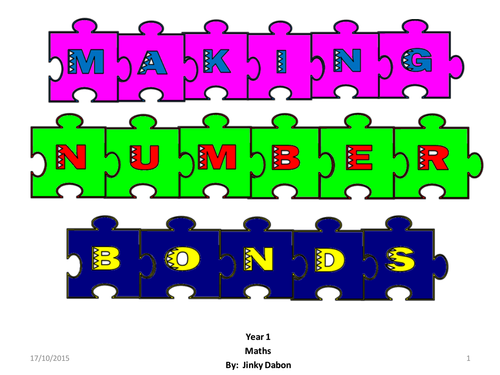 Year 1 - Making Number Bonds