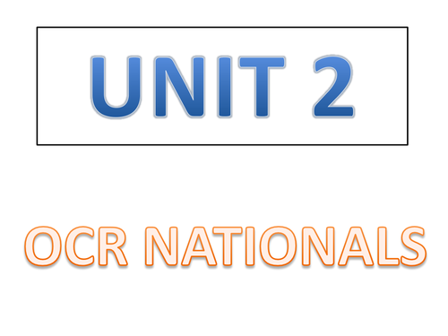 KS4 ICT : OCR - UNIT 2, UNIT 21 AND UNIT 4