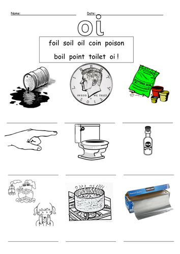 oi digraph worksheets by barang teaching resources