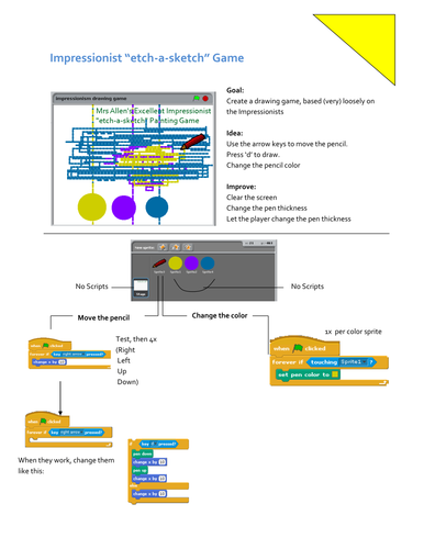 Scratch drawing game project