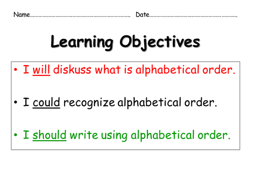 Alphabet Quiz - words & names