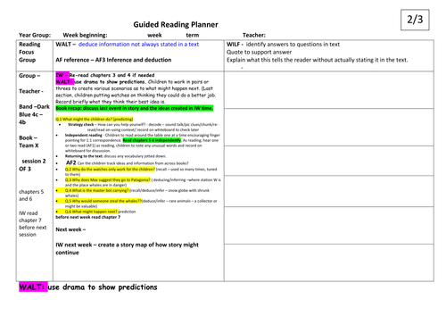 Project X guided reading TEAM X 4c to 4b