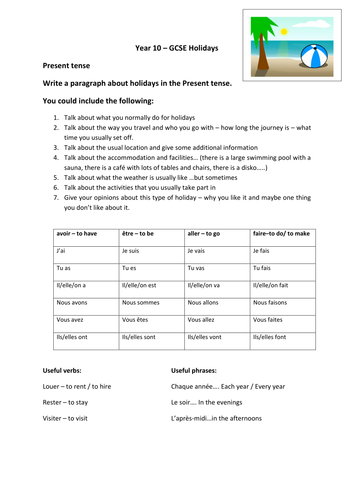 GCSE - Holidays