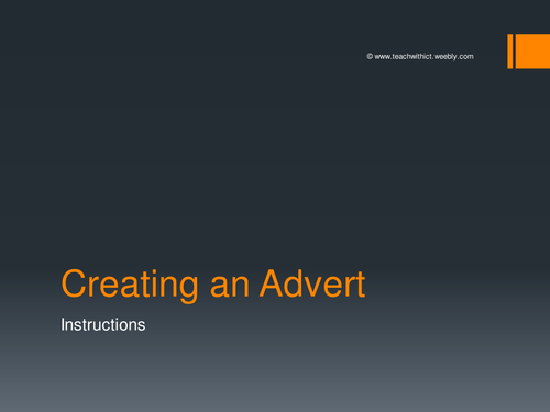 Creating an advert using PowerPoint & Movie Maker