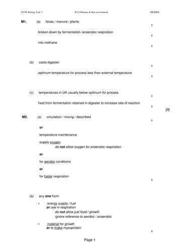 AQA GCSE Biology Unit 3 Revision B3.4 Environment